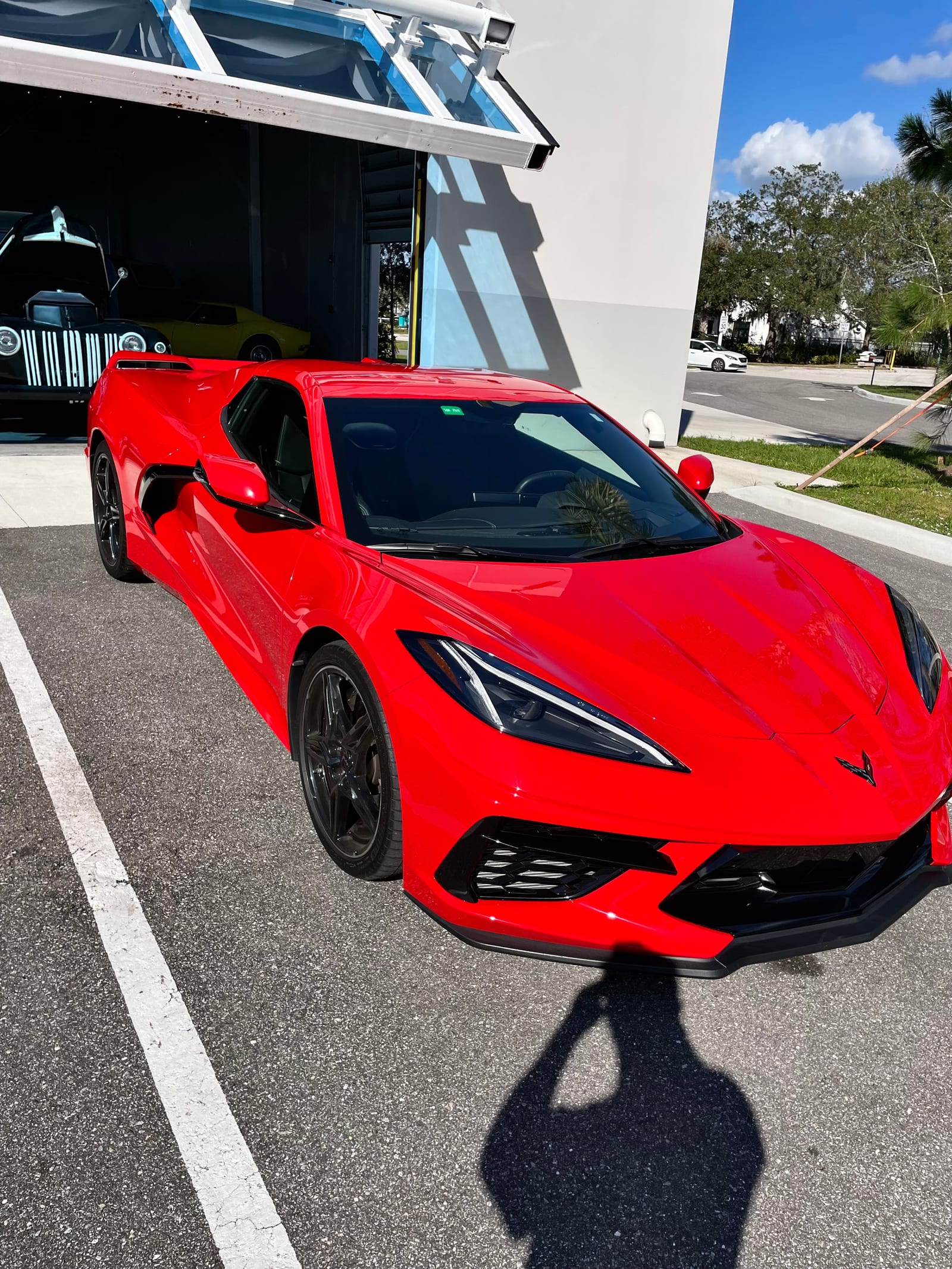 Red Chevrolet Corvette C8 with a fresh ceramic coating, Bradenton FL